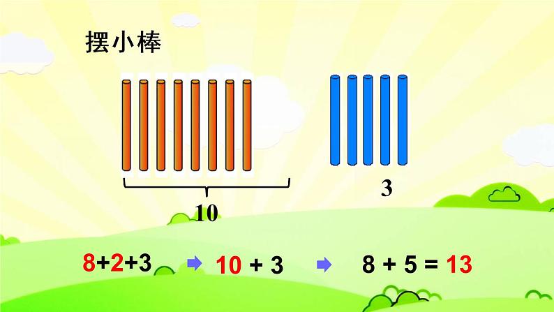 人教版一年级数学上册 8.2  8、7、6加几(4)课件第5页