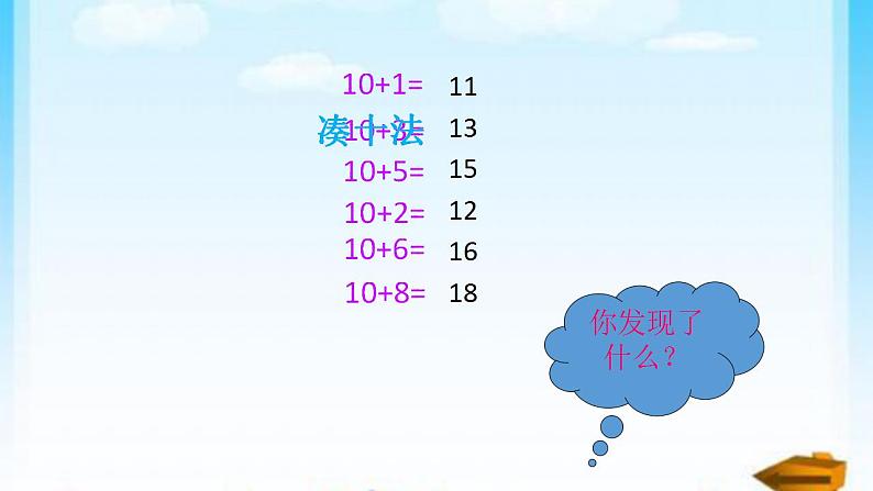 人教版一年级数学上册 20以内进位加法的第一课  9加几课件第4页