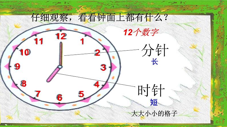 人教版一年级数学上册 认识钟表(5)课件第4页