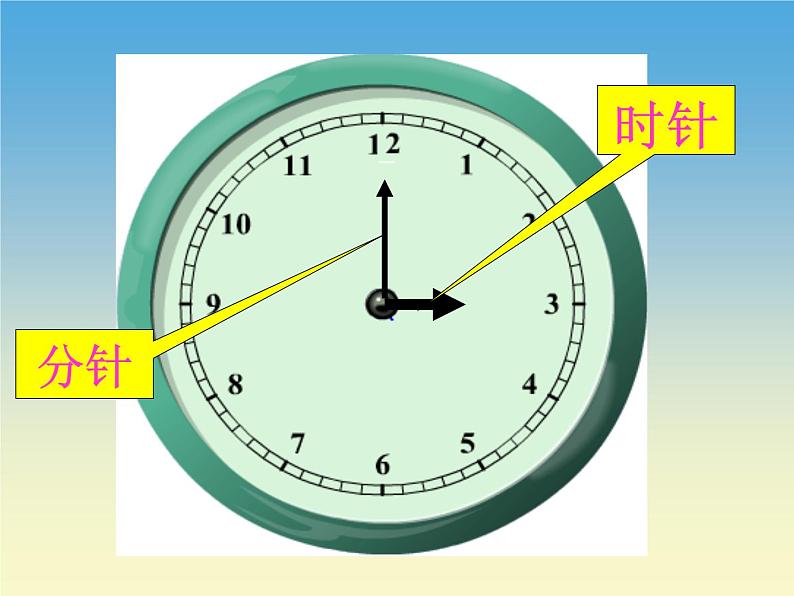 人教版一年级数学上册 认识钟表(9)课件第6页