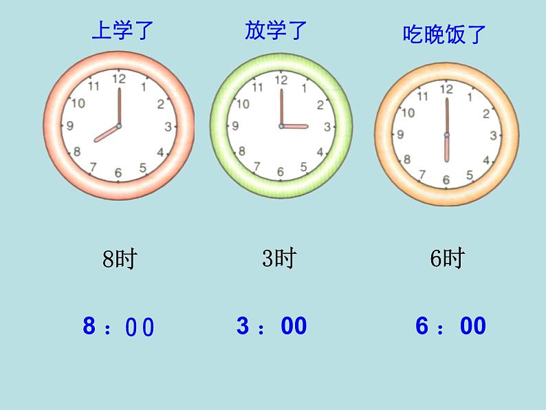 人教版一年级数学上册 认识钟表(10)课件第6页