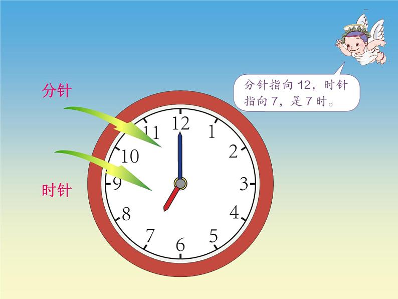 人教版一年级数学上册 认识钟表(17)课件第6页