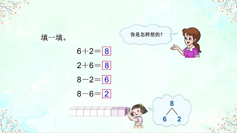 人教版一年级数学上册 5.2 8、9的加减法课件第5页