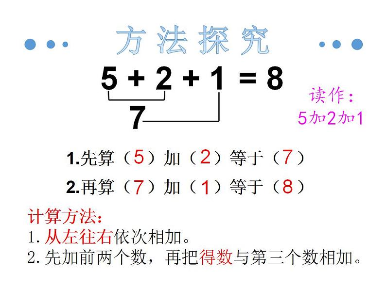 人教版一年级数学上册 5.4 连加(1)课件第8页