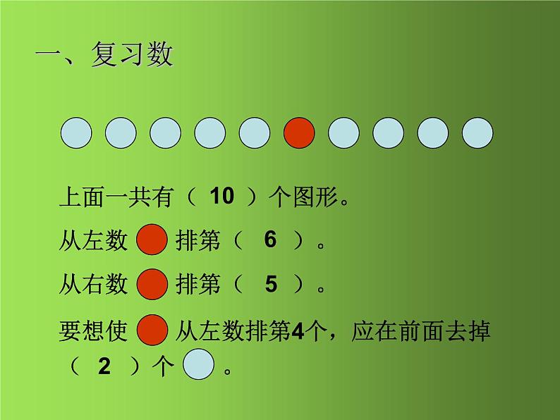 人教版一年级数学上册 整理和复习(2)课件第4页