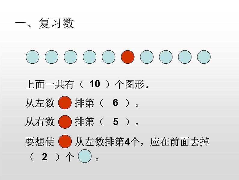 人教版一年级数学上册 整理和复习(3)课件第4页