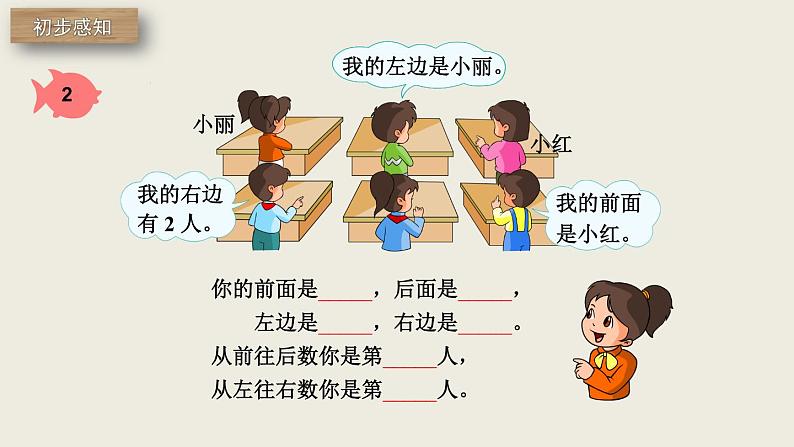 人教版一年级数学上册 认识左右(1)课件08