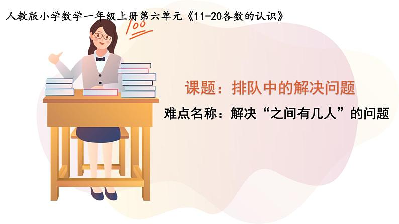 人教版一年级数学上册 排队中的数学问题课件第1页