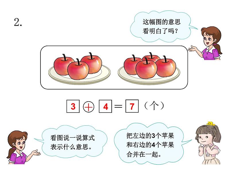 人教版一年级数学上册 解决问题(2)课件第3页