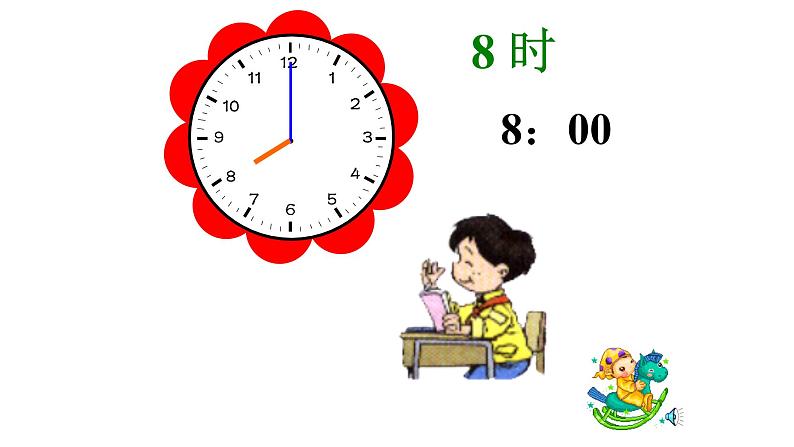 人教版一年级数学上册 会用两种方法表示钟面上的时刻(1)课件第6页