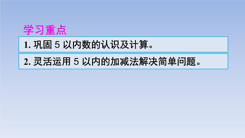 人教版一年级数学上册 第3单元复习02课件第3页