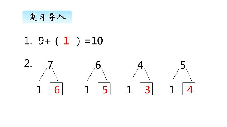 人教版一年级数学上册 8.1 九加几(6)课件第3页