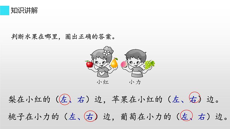 人教版一年级数学上册 2.2 左右(8)课件第5页