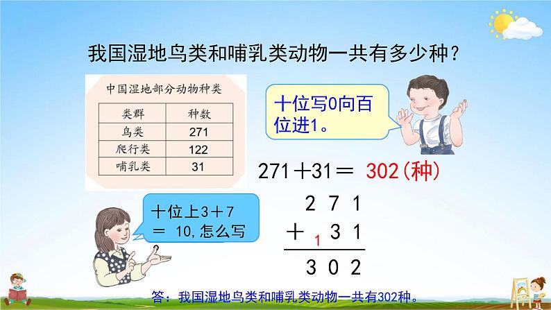 人教版三年级数学上册《第4单元第1课时 三位数加两、三位数》教学课件PPT优秀公开课06