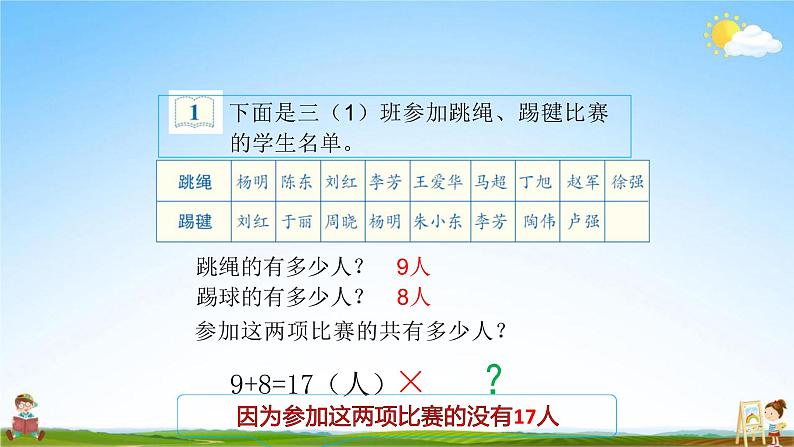 人教版三年级数学上册《第9单元第1课时 数学广角--集合》教学课件PPT公开课第3页