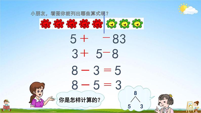 人教版一年级数学上册《第5单元第8课时 8和9的加减法》教学课件PPT优秀公开课第3页