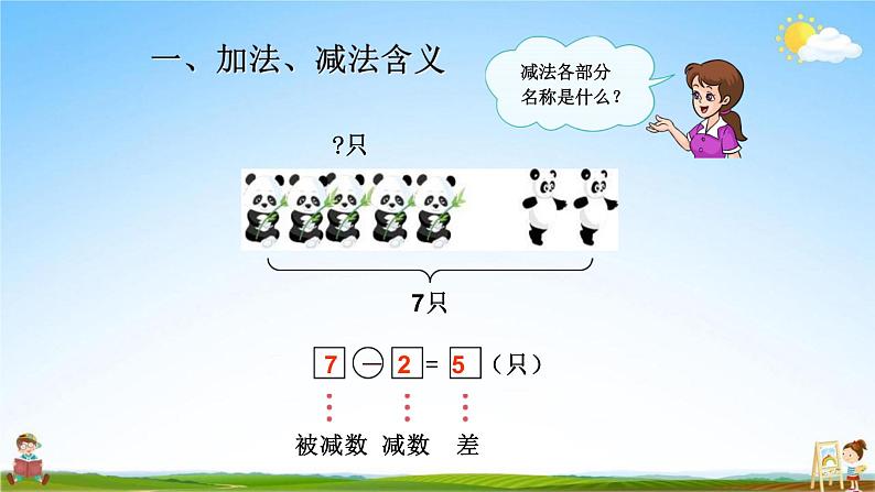 人教版一年级数学上册《第9单元 加法和减法》教学课件PPT公开课第3页