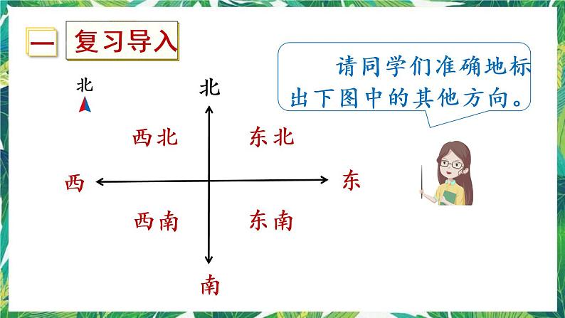 人教版数学三下 1 位置与方向（一） 第3课时 认识简单的路线 课件第2页