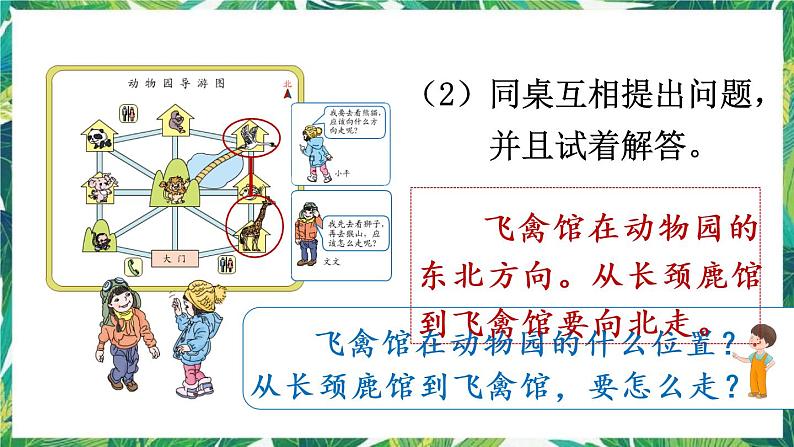 人教版数学三下 1 位置与方向（一） 第3课时 认识简单的路线 课件第7页