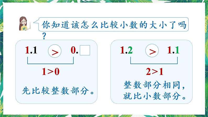 人教版数学三下 7 小数的初步认识 第2课时 一位小数的大小比较 课件08