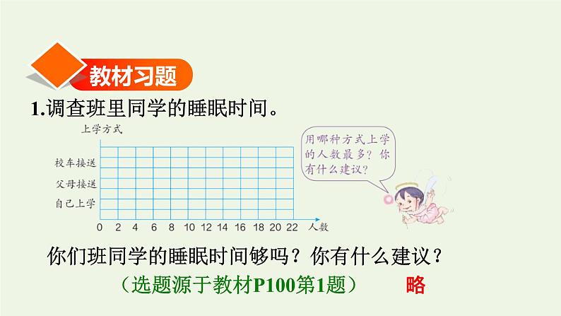 四年级数学上册7条形统计图第1课时条形统计图的认识1格表示1个单位习题课件新人教版第2页