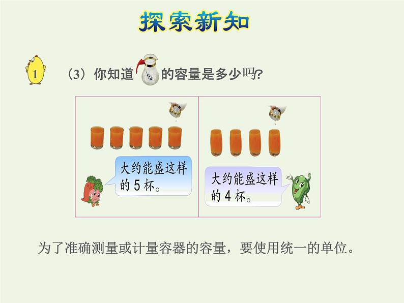 四年级数学上册一升和毫升第1课时认识容量和升授课课件苏教版06