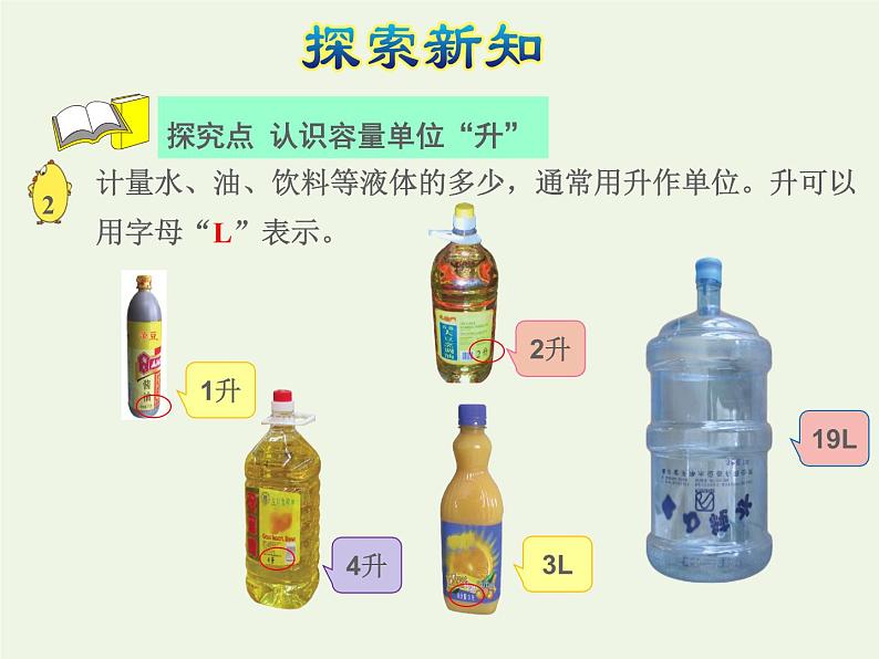 四年级数学上册一升和毫升第1课时认识容量和升授课课件苏教版07