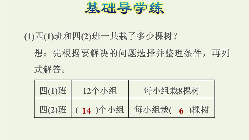 四年级数学上册五解决问题的策略第1课时解决问题的策略一用列表法解决问题习题课件苏教版04