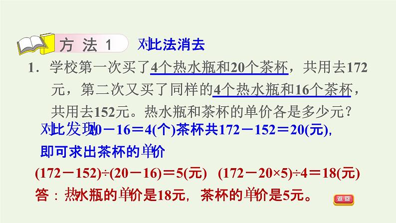 四年级数学上册提分专项第6招用消去法解决问题课件苏教版第6页