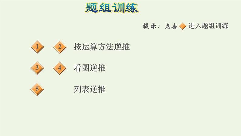 四年级数学上册提分专项第8招用还原法解决问题课件苏教版第5页