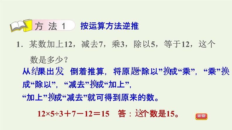 四年级数学上册提分专项第8招用还原法解决问题课件苏教版第6页