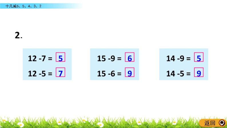 1.7《十几减6、5、4、3、2》PPT课件 苏教版数学小学一年级下册05