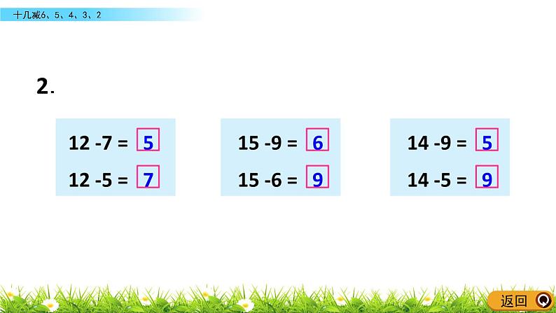 1.7《十几减6、5、4、3、2》PPT课件 苏教版数学小学一年级下册05