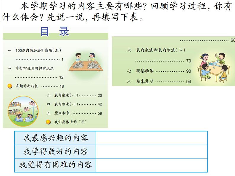 二年级上册期末复习课件PPT02