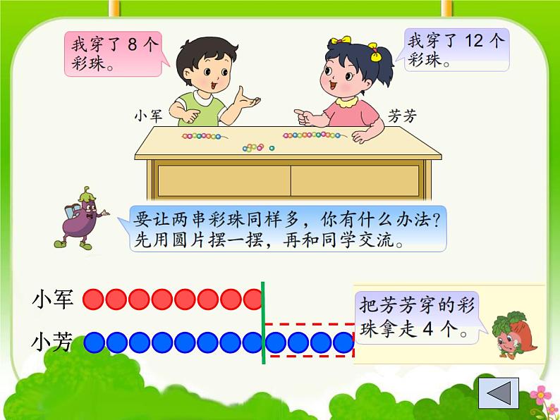 1.4把两个数量摆成同样多得实际问题课件PPT第4页