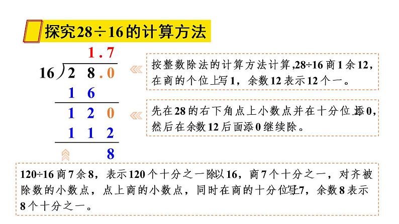 人教版五年级数学上册 第3单元 第2课时 除数是整数的小数除法（2） 教学课件04