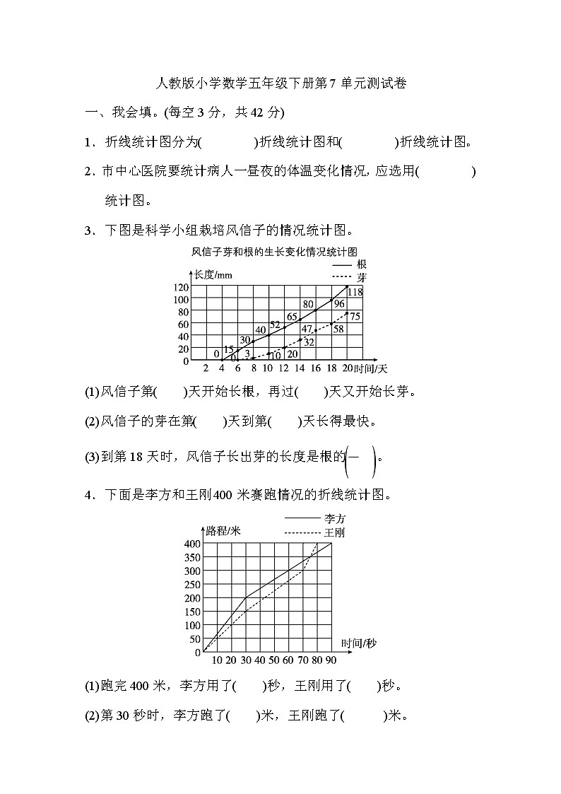 2022年人教版小学数学五年级下册第7单元测试卷02（含答案）01