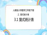 人教版小學(xué)數(shù)學(xué)三年級下冊3.1《復(fù)式統(tǒng)計表》課件+練習(xí)