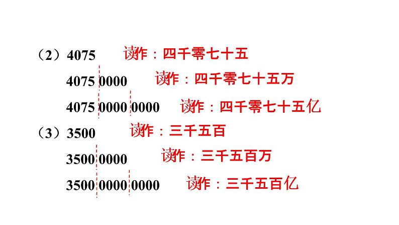 四年级数学上册1大数的认识1.3亿以上数的认识第1课时亿以上数的读法习题课件新人教版第3页