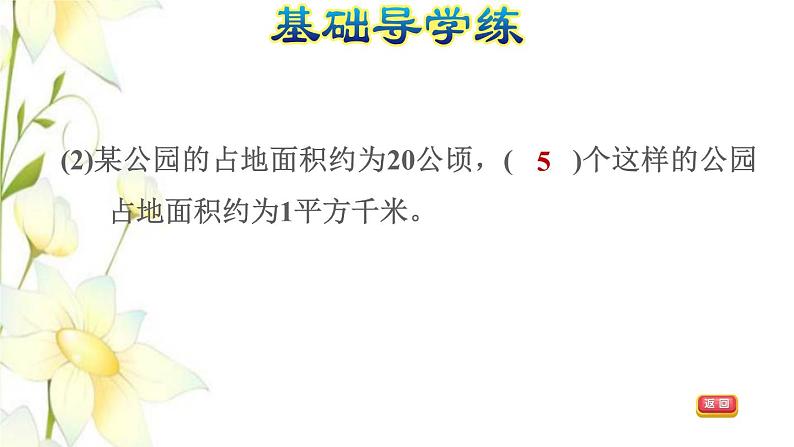 四年级数学上册2公顷和平方千米第2课时平方千米的认识习题课件新人教版第6页