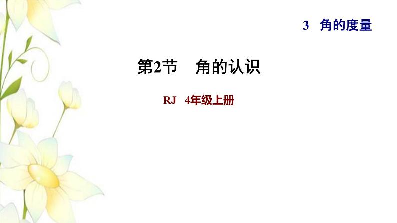 四年级数学上册3角的度量3.2角的认识习题课件新人教版01