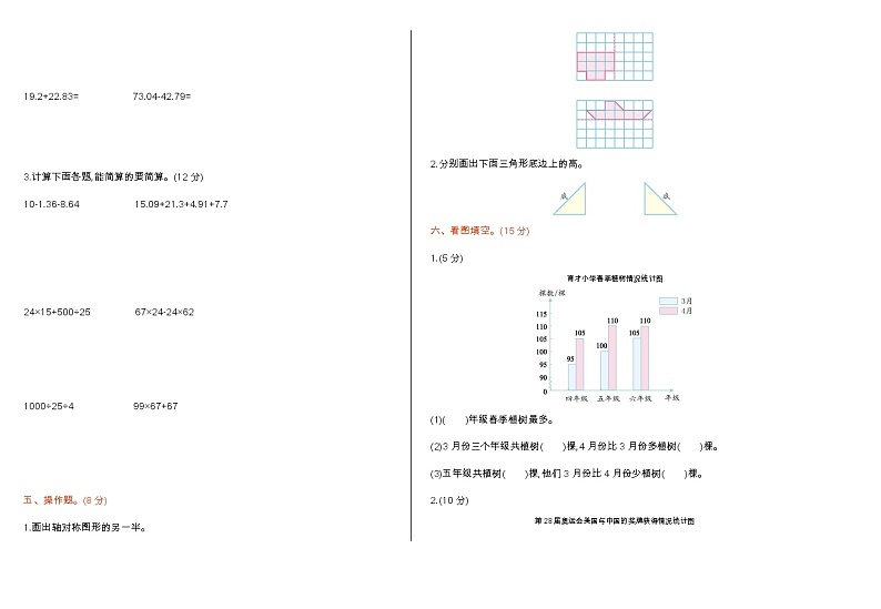 （真题）人教版数学四年级（上） 期末真题检测卷102