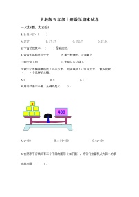 人教版五年级上册数学期末试卷附参考答案（精练）