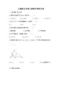 人教版五年级上册数学期末试卷（有一套）