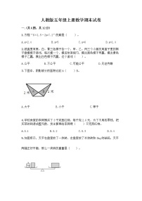 人教版五年级上册数学期末试卷附参考答案（培优）