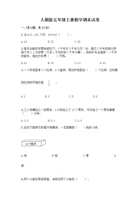 人教版五年级上册数学期末试卷带答案（新）