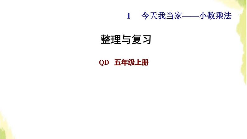 五年级数学上册一今天我当家__小数乘法整理与复习课件青岛版六三制01