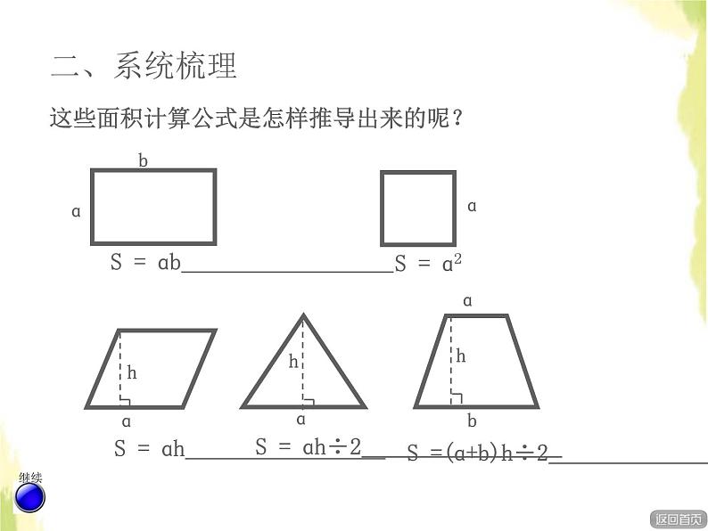 五年级数学上册总复习回顾整理四多边形的面积授课课件青岛版六三制04