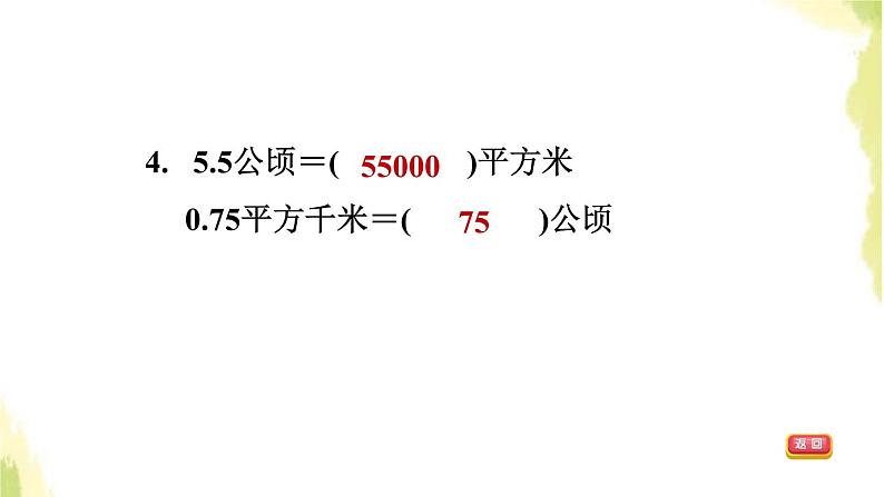 五年级数学上册五生活中的多边形__多边形的面积综合练习习题课件青岛版六三制第7页