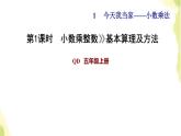 五年级数学上册一今天我当家__小数乘法第1课时小数乘整数基本算理及算法习题课件青岛版六三制